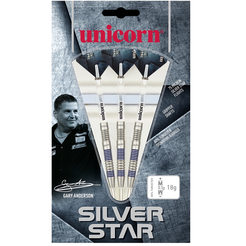 Steel Dart Silver Star Style 3 Unicorn